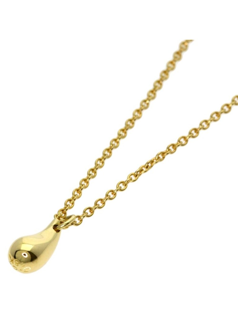 Tiffany & Co Teardrop Necklace 18k Yellow Gold